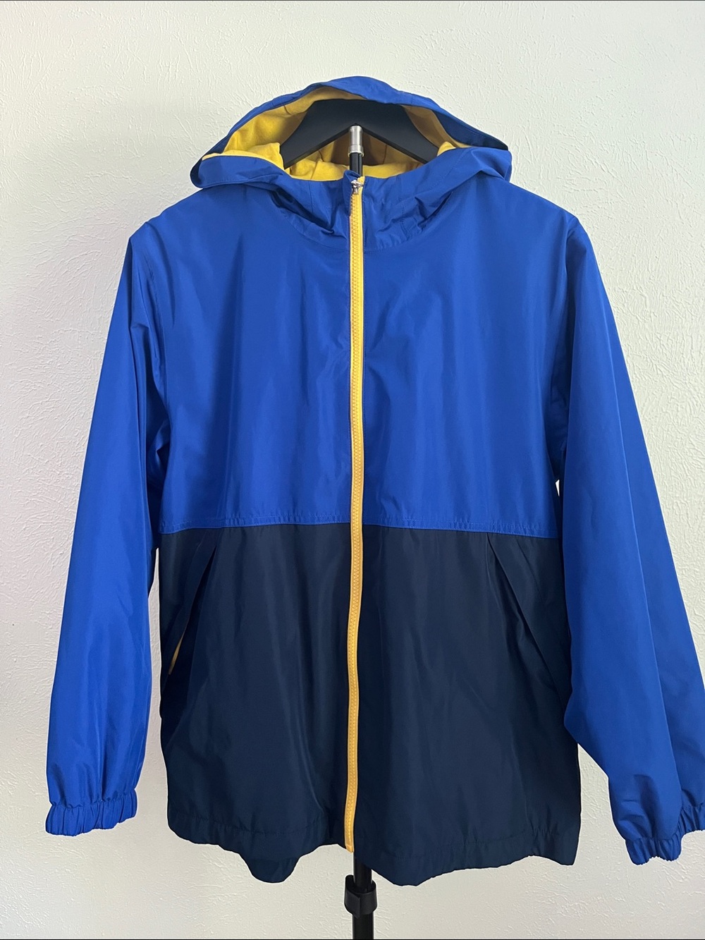 wonder nation Blue and Navy Raincoat with Yellow Trim